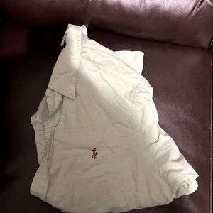 Light Green Ralph Lauren Long Sleeve Button Up Shirt